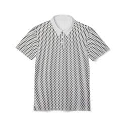Alien Performance Golf Polo – Silver / White