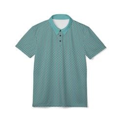 Alien Performance Golf Polo – Silver / Teal