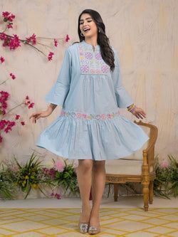 Similar Embroidered Dresses – Sky Blue