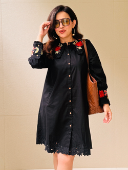Similar Embroidered Dresses – Black
