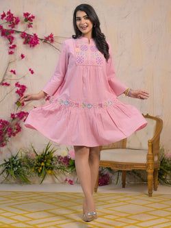 Similar Embroidered Dresses – Baby Pink