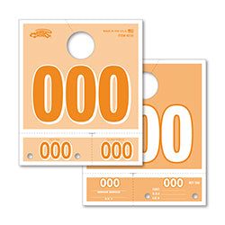 Option – Service Dispatch Numbers - ORANGE 3D-NR - 000-999