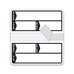 Option – Poly Stock Stickers - WHITE #240 - Qty. 250