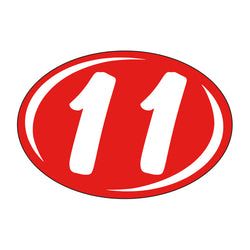 Option – Window Sticker - Rounds - White on Red - 2011 - Qty. 12