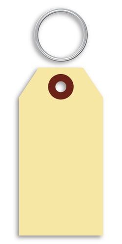 Manila Key Tags -  With Rings SEPARATE - Qty. 1000
