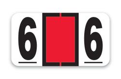 Option – Roll of 500 Color-Code Labels Number 6