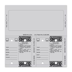 Control-Tags - #226 - Qty. 125 Per Box With Rings - Gray Blank