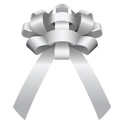 Option – Car Bow - Silver Vinyl  30" - Qty. 1