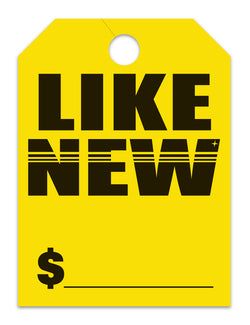 Hang Tags - Like New - Large, Yellow - Qty. 50