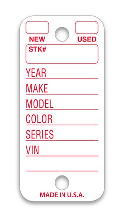 Poly Tag Key Tag - WHITE #250 - 250 Per Box