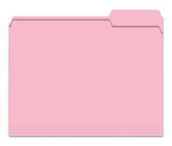 Option – 3 Tab File Folder - Pink - Qty. 100 per Box