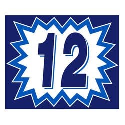 Window Sticker - Blasts - Blue & White - 2012 - Qty. 12
