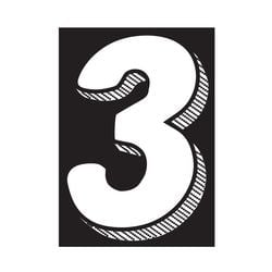 Window Sticker - 7 1/2"  White/Black #3 - Qty. 12