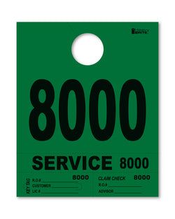 4 Part Heavy Brite Disp. No. - HB4P-8 - Green - 8000-8999