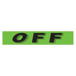 Option – Flourescent Green & Black Slogan - Off - Qty. 12
