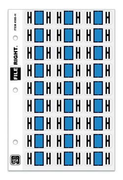 Option – Color-Code Alphabet Letter H, Ring Book, Pkg. of 270 Labels