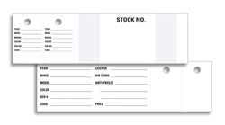 Option – Vehicle Stock Tags - VSN-N - Un-Numbered, Qty. 1000