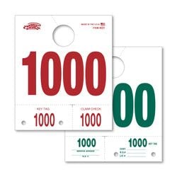 White 4 Digit Dispatch Number - 4DN-1 - Series 1000-1999