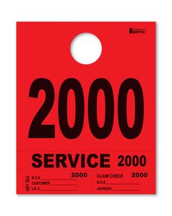 4 Part Heavy Brite Disp. No. - HB4P-2 - Red - 2000-2999