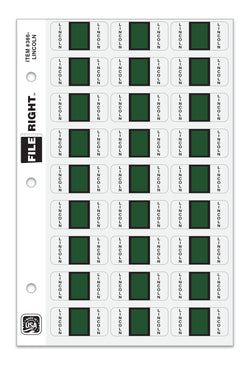 Option – Color-Code Auto-Make LINCOLN, Ring Book, Pkg. of 270 labels