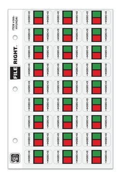 Color-Code Auto-Make HYUNDAI, Ring Book, Pkg. of 270 labels