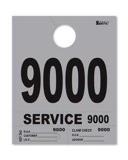 4 Part Heavy Brite Disp. No. - HB4P-9 - Gray - 9000-9999