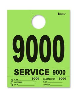 4 Part Heavy Brite Disp. No. - HB4P-9 - Lime Green - 9000-9999