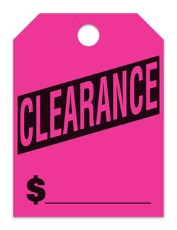 Hang Tags - Clearance - Large, Pink - Qty. 50