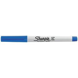 Sharpie Marker - Ultra Fine Tip - Blue - Qty. 12 Per Box