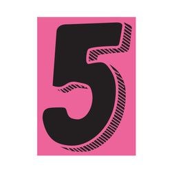 Window Sticker - 7 1/2" Black/Pink #5 - Qty. 12
