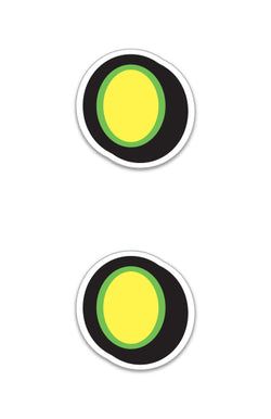 Option – Giant Magnetic Number - Yellow with Green Border - "." - Qty. 2
