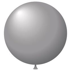 Option – Latex Balloons - 17" - Silver Metaltone - Qty. 72
