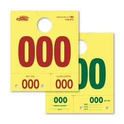 Service Dispatch Numbers - YELLOW 3D-NR - 000-999