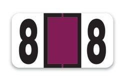 Roll of 500 Color-Code Labels Number 8