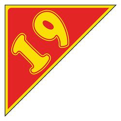 Option – Window Sticker - Auto Angles - Yellow & Red - 2019 - Qty. 12