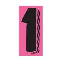 Window Sticker - 7 1/2" Black/Pink #1 - Qty. 12