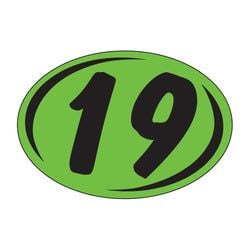 Window Sticker - Rounds - Black on Green - 2019 - Qty. 12