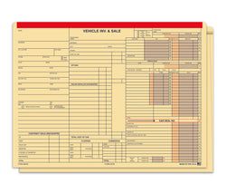 Option – Heavy Duty Vehicle Inv. & Sale Jacket Printed- Red/Stripe - #338 Box of 500