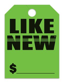 Hang Tags - Like New - Large, Green - Qty. 50