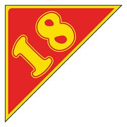 Option – Window Sticker - Auto Angles - Yellow & Red - 2018 - Qty. 12