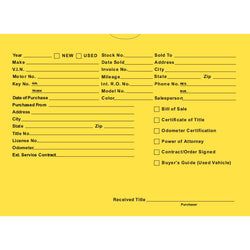 Option – Vehicle Deal Jackets, Printed - DSA-546-YELLOW - Box of 100
