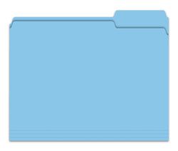 Option – 3 Tab File Folder - Light Blue - Qty. 100 per Box