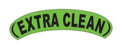 Arch Slogan Window Sticker - Extra Clean - Fluorescent Green & Black - Qty.