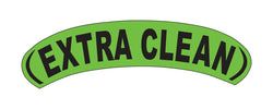 Option – Arch Slogan Window Sticker - Extra Clean - Fluorescent Green & Black - Qty.
