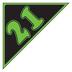 Option – Window Sticker - Auto Angles - Green & Black - 2021 - Qty. 12