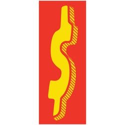 Window Sticker - 11 1/2" Yellow/Red "$"- Qty. 12