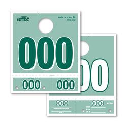 Option – Service Dispatch Numbers - GREEN 3D-NR - 000-999