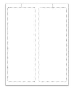 Option – 8.5" x 11" (2up)-Laser Window Sticker, BLANK, Perm. Adh., 1 Part-Qty. 250