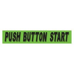 Flourescent Green & Black Slogan - Push Button Start - Qty. 12