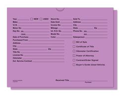 Option – Vehicle Deal Jackets, Printed - DSA-546-LAVENDER - Box of 500